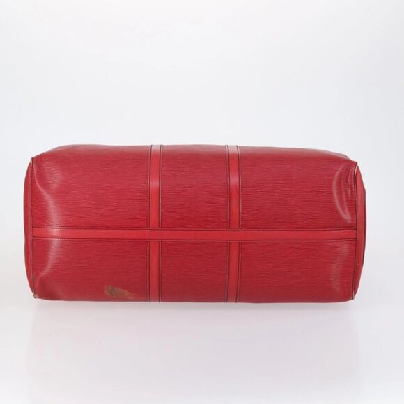 LOUIS VUITTON Epi Keepall 60 Boston Bag Red M42947 LV Auth 148138 - Picture 6 of 16